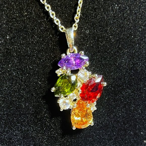 NVC Colorful Pendant and Chain - Picture 1 of 5